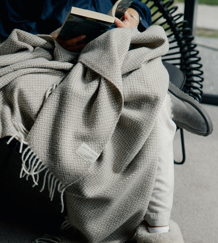 NZ Lambswool Throw – Mocha
