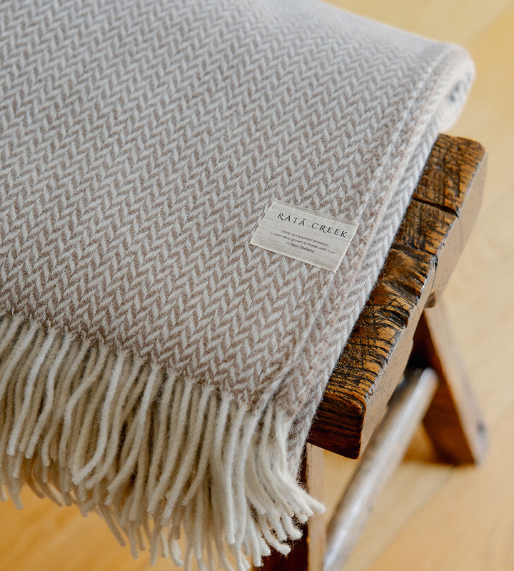 NZ Lambswool Throw – Mocha