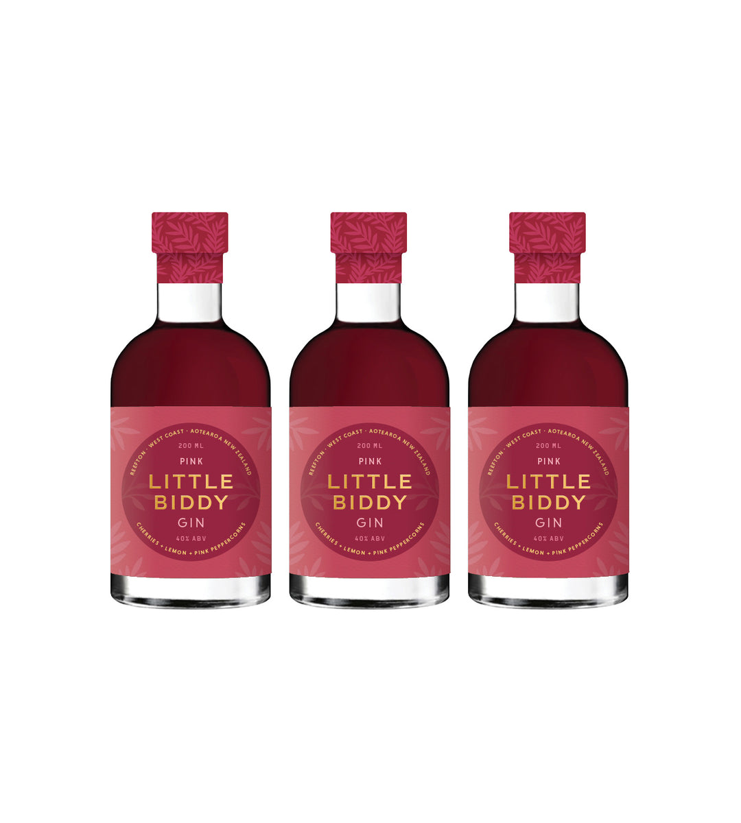 Little Biddy Gin – Pink, 200ml Sets