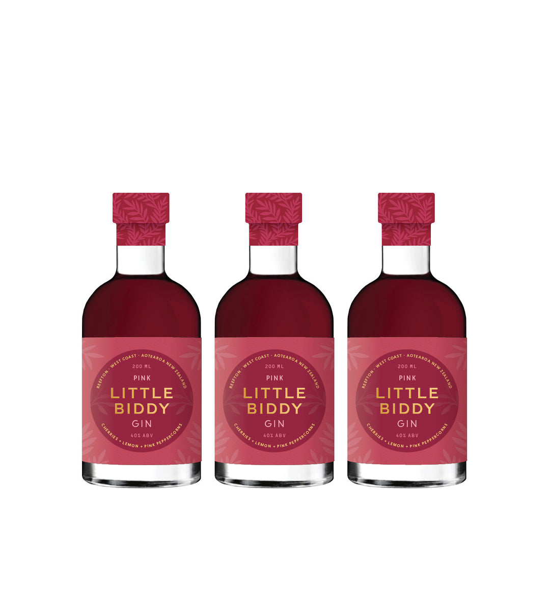 Little Biddy Gin – Pink, 200ml Set