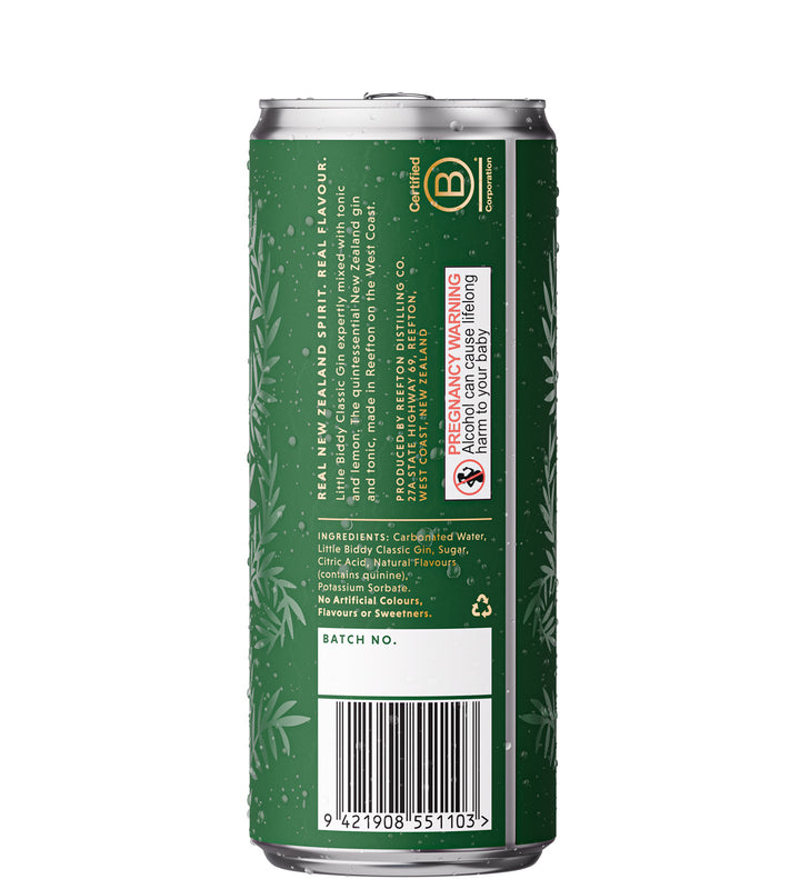 Little Biddy – Classic G&T with Lemon, 250ml (6x4 Pack)