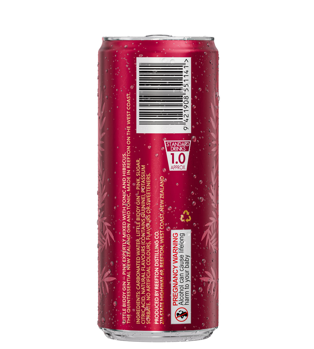 Little Biddy – Pink Gin & Tonic with Hibiscus, 250ml (6x4 Pack)