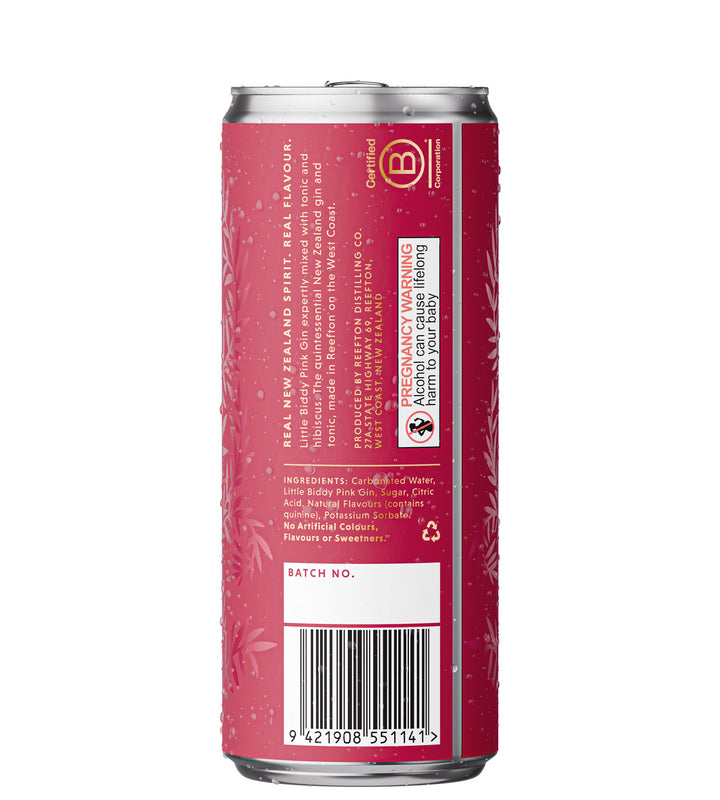 Little Biddy – Pink Gin & Tonic with Hibiscus, 250ml (6x4 Pack)