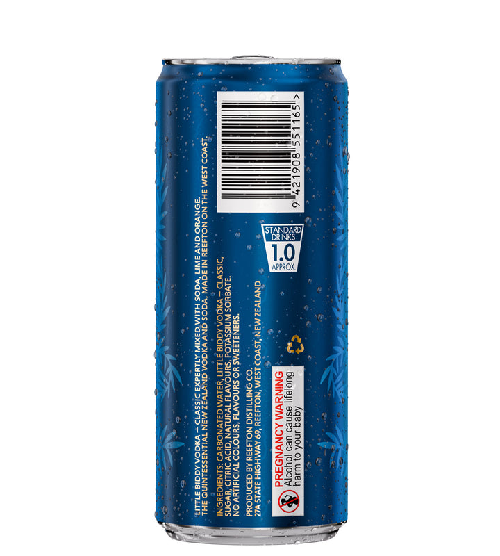 Little Biddy – Classic Vodka & Soda with Lime & Orange, 250ml (6x4 Pack)